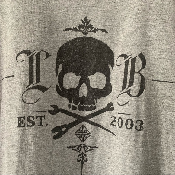 Men’s 2XL Vintage BAYSIDE LINEMAN Electrical Pole Work T-Shirt Gray Heather USA - Picture 3 of 11